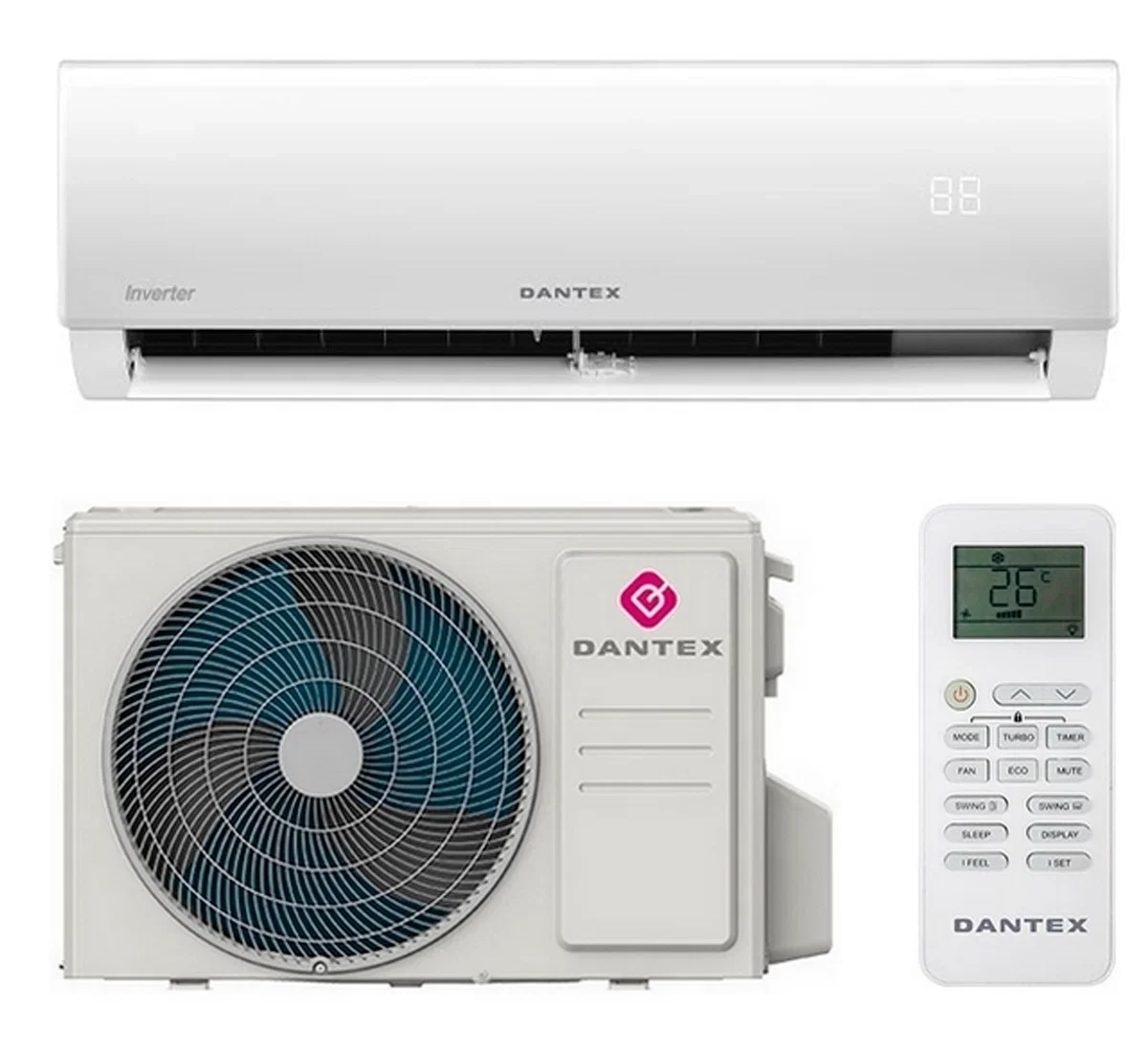 Кондиционер DANTEX RK-09SDM5EG компрессор Midea! малошумный, 9000Btu On/off, до 25 м²