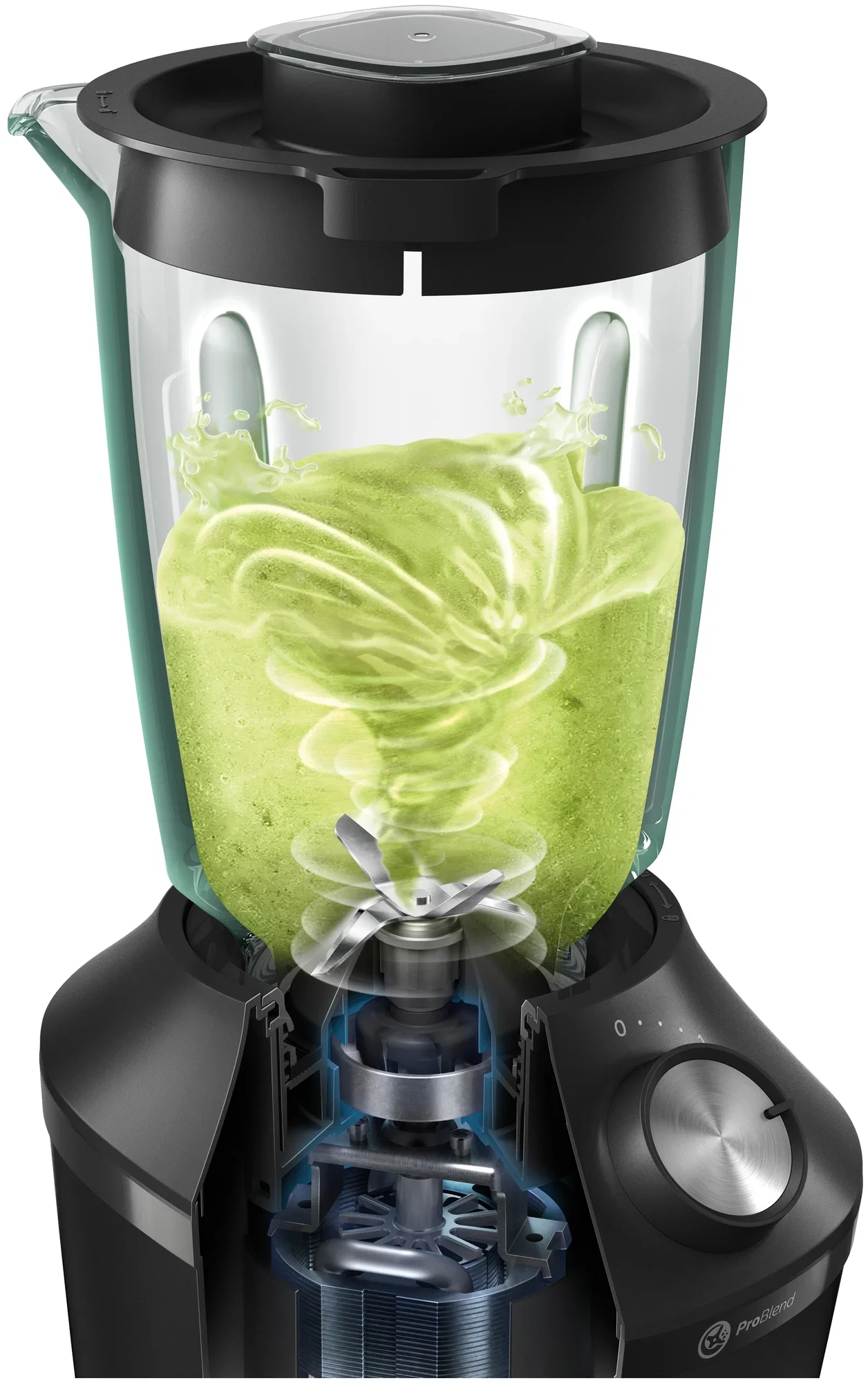 Блендер стационарный Philips HR2291/41, черный 600Вт, кувшин 2л