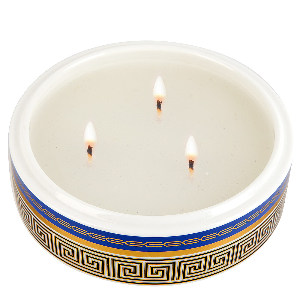 Подсвечник-шкатулка декоративная ENS "Golden Blue"12*4см (фарфор,воск) (подарочная упаковка)