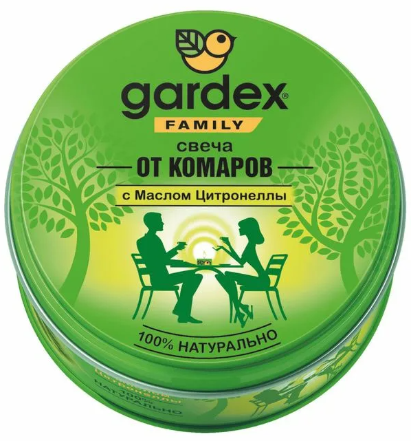 Свеча репеллентная от комаров Gardex Family, 110г