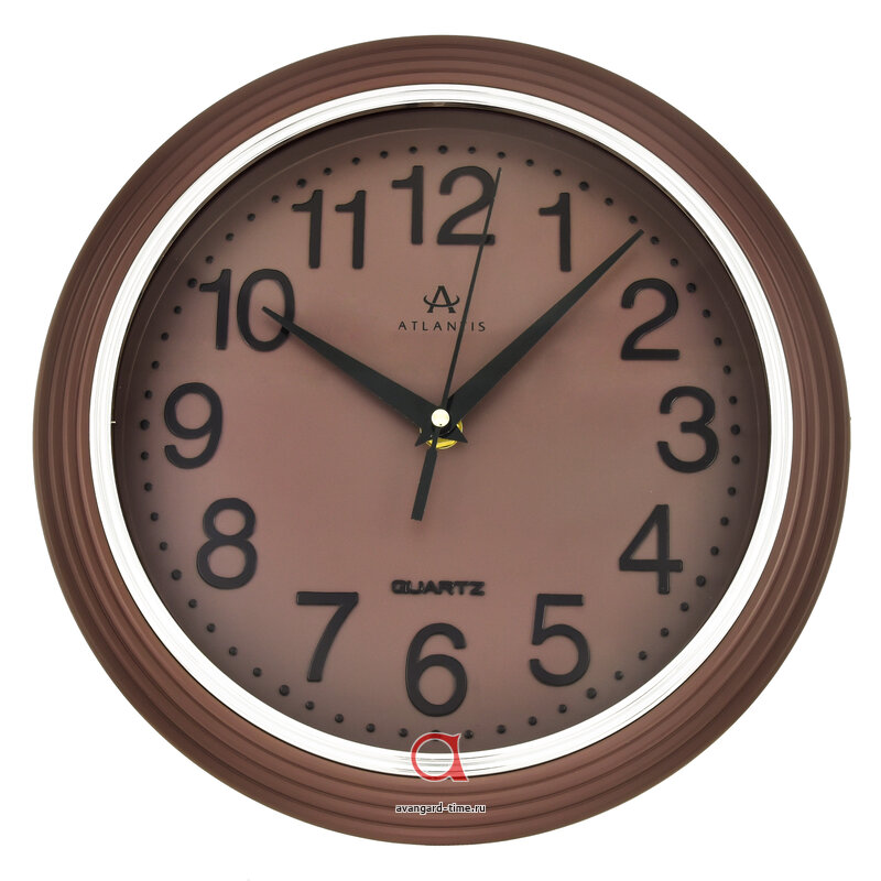 Часы настенные Atlantis TLD-6086 light brown 265x265x45 мм