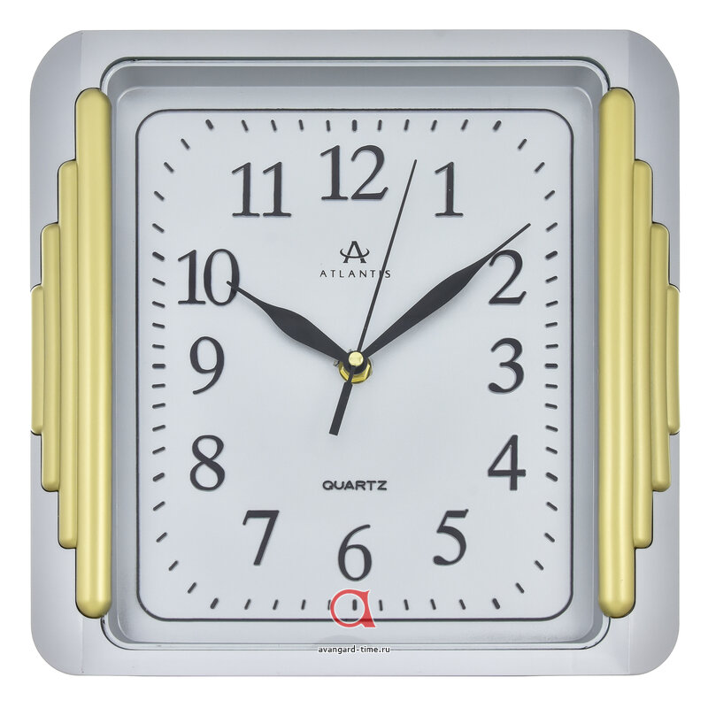 Часы настенные Atlantis TLD-6099 silver 274x269x48 мм
