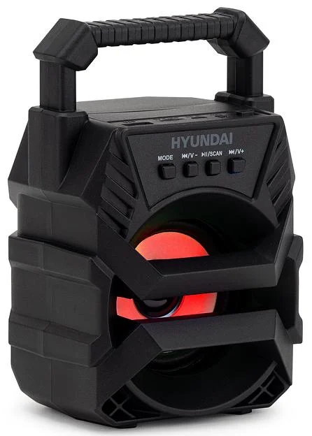 Колонка портативная Hyundai H-PS1000 черный 9 Вт 1.0 BT/USB 10м 500mAh