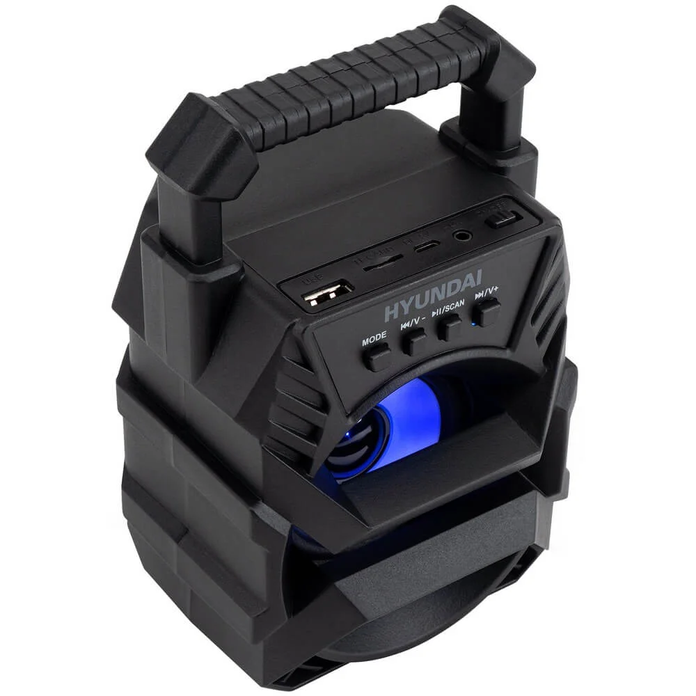 Колонка портативная Hyundai H-PS1007 черный 60W 2.0 BT 10м 2600mAh