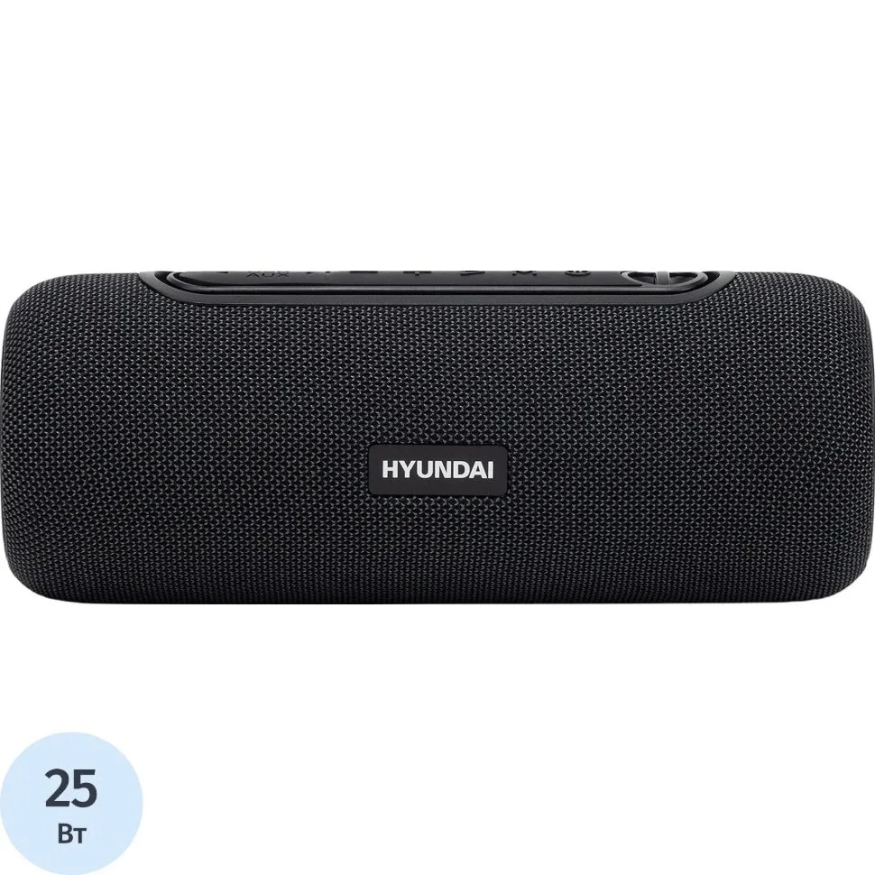 Колонка портативная Hyundai H-PS1021 черный/черный 25 Вт 1.0 BT 10м 1500mAh