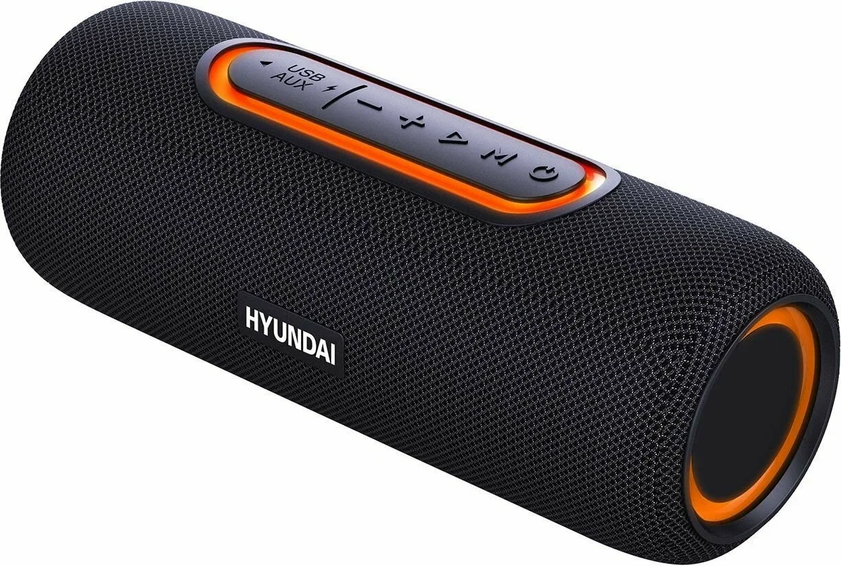 Колонка портативная Hyundai H-PS1021 черный/черный 25 Вт 1.0 BT 10м 1500mAh