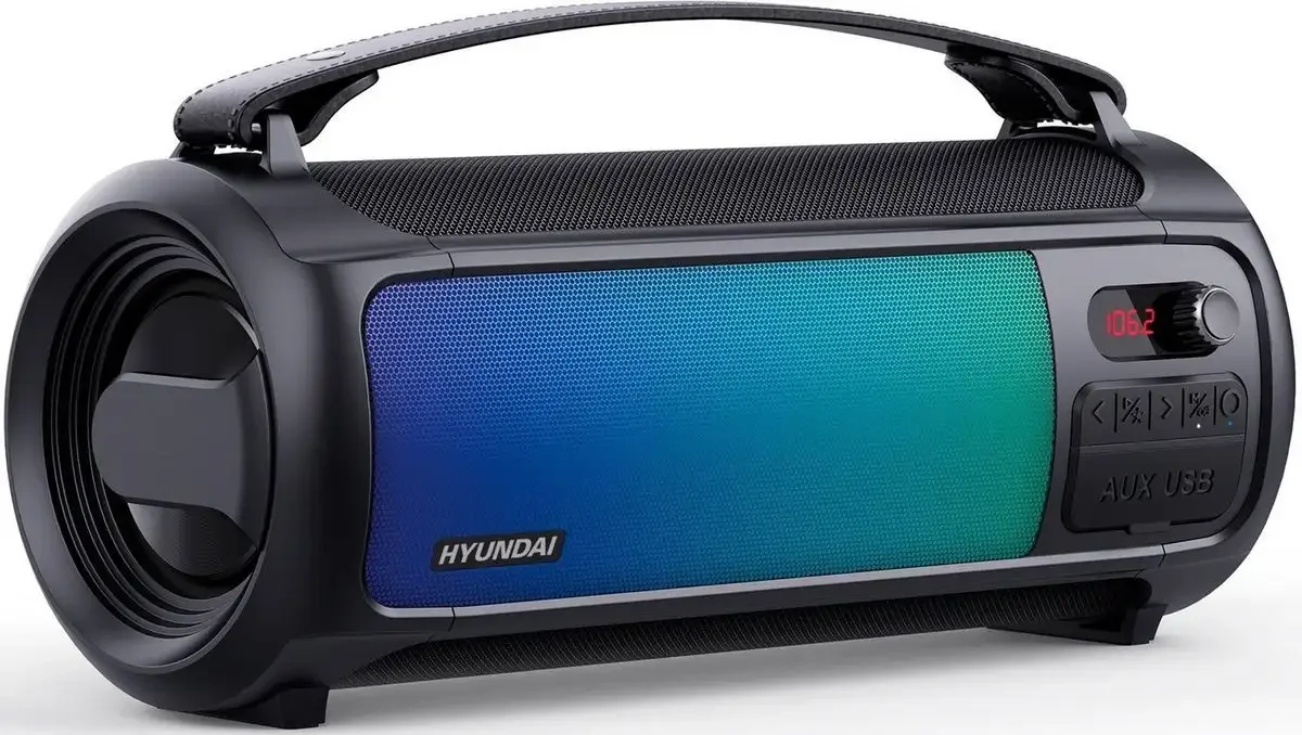 Колонка портативная Hyundai H-PS1025 черный 40W 2.0 BT 10м 3000mAh