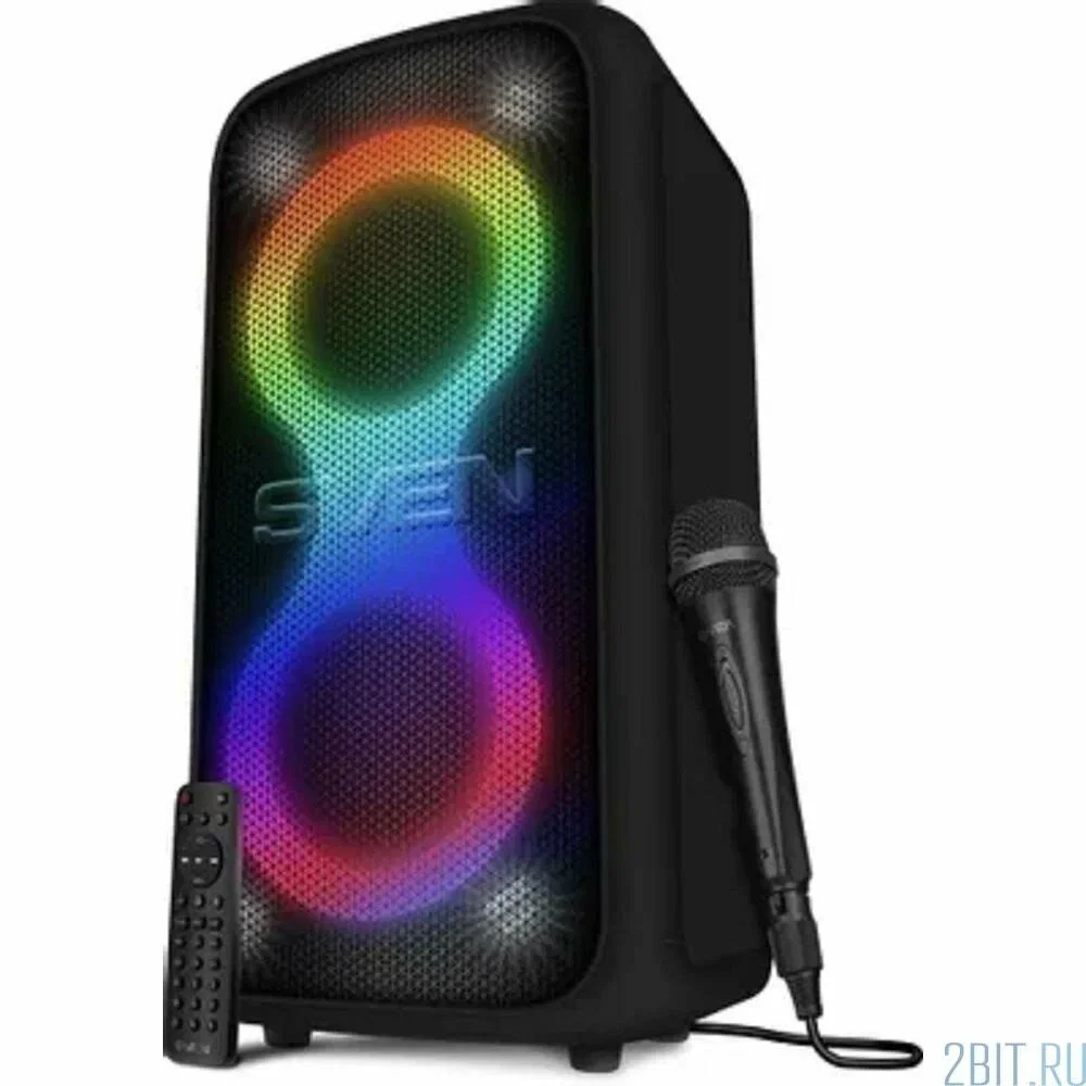 Колонка портативная SVEN АС PS-1000 черный 160W 1.0 BT/3.5Jack 8000mAh (SV-022686)
