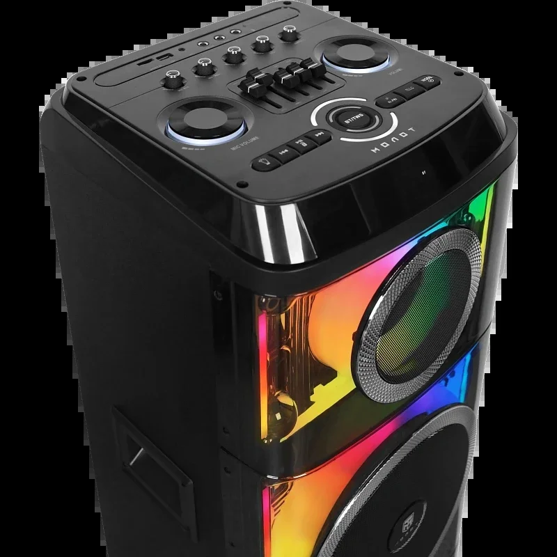Колонка портативная Ural 203 черный 2000W 1.1 BT/3.5Jack/USB-C 15м 9000mAh (УРАЛ МОЛОТ 203)