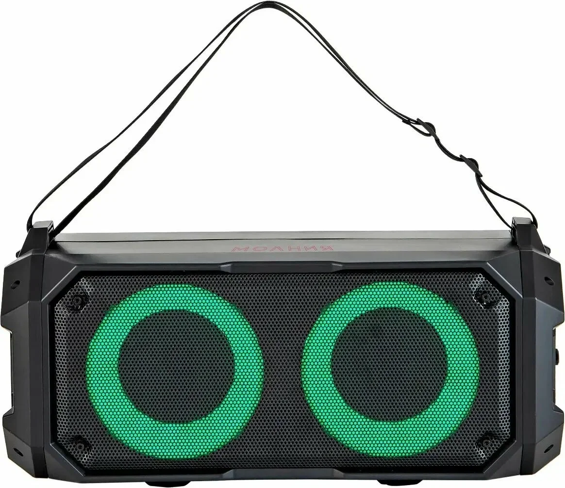 Колонка портативная Ural Молния Молния 600 черный 60W 2.0 BT/3.5Jack 3000mAh