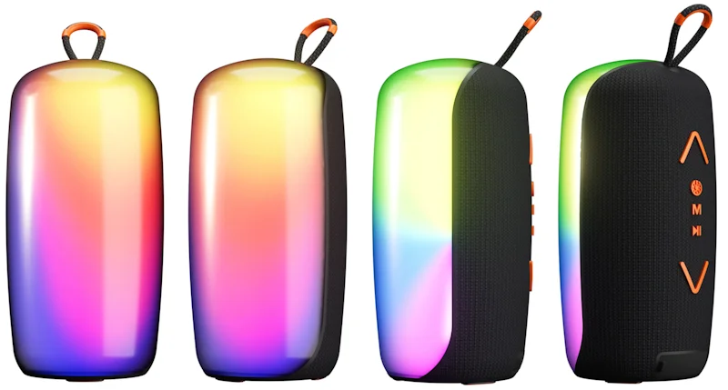 Колонка портативная Ural Молния Огонь черный/оранжевый 35W 1.1 BT/3.5Jack/USB-C 10м 2200mAh (без.бат) (УРАЛ МОЛНИЯ ОГОНЬ)