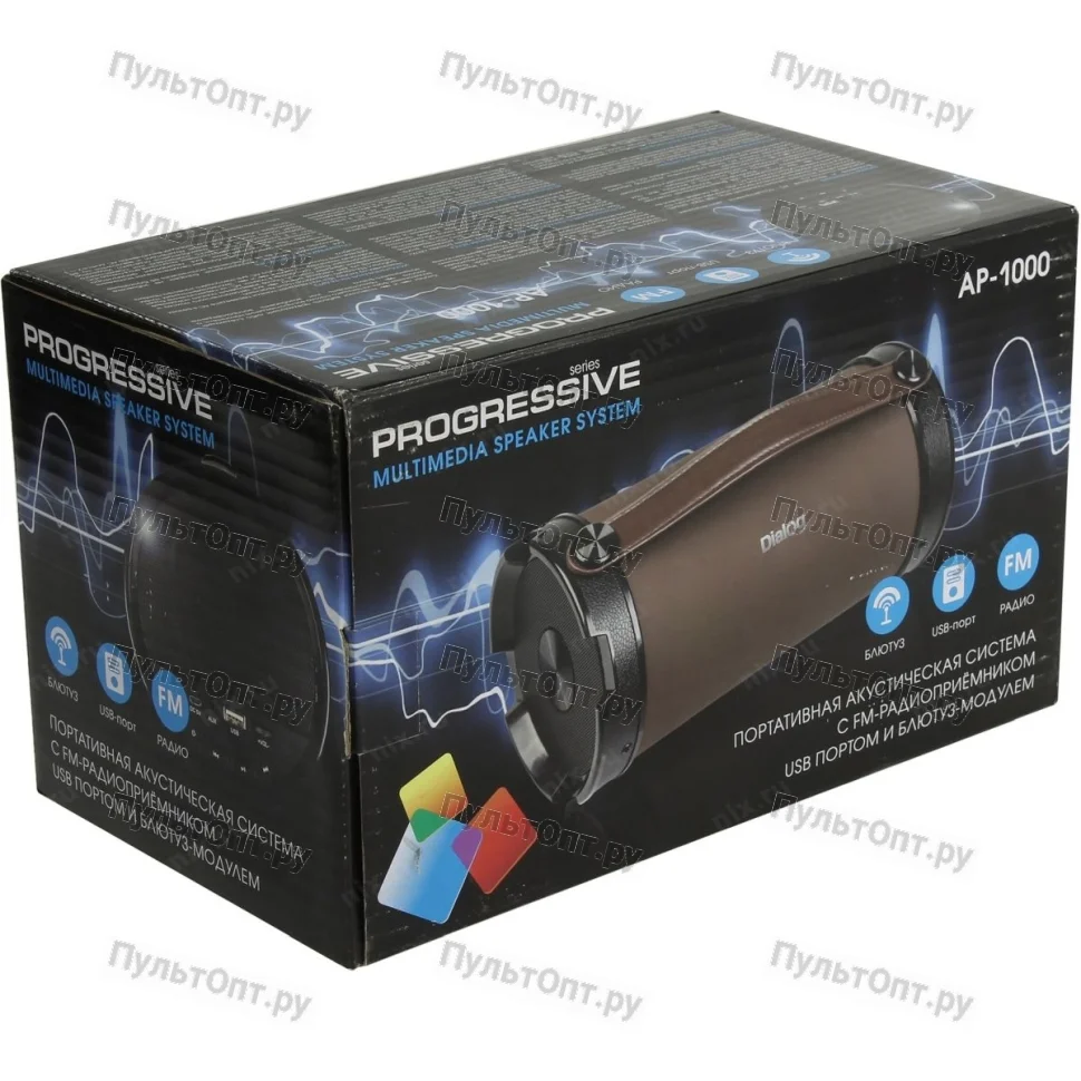 Колонки Dialog Progressive AP-100016 ВтBluetooth коричневый