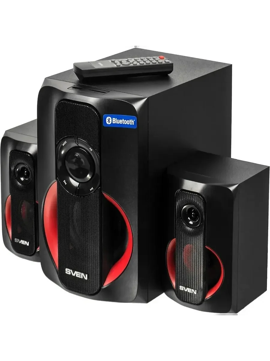 Колонки SVEN AC MS -304, черный Акустическая система, беспроводная передача сигнала по Bluetooth, суммарная мощность (RMS), Вт - 40, выходная мощность