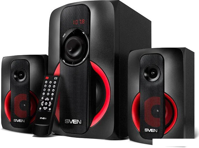 Колонки SVEN AC MS -304, черный Акустическая система, беспроводная передача сигнала по Bluetooth, суммарная мощность (RMS), Вт - 40, выходная мощность