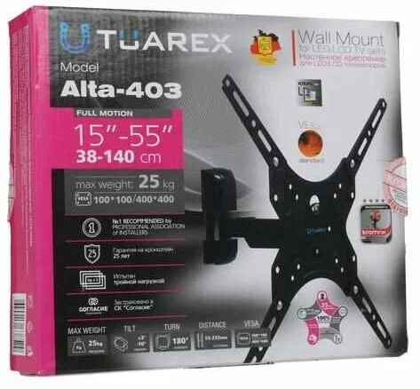 Кронштейн под LCD Tuarex ALTA-403 black (15"-55", 25 кг)