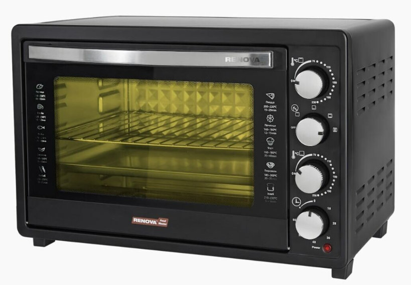 Мини-печь RENOVA MO-45GFLTB1, 1800вт, 53x41x36см