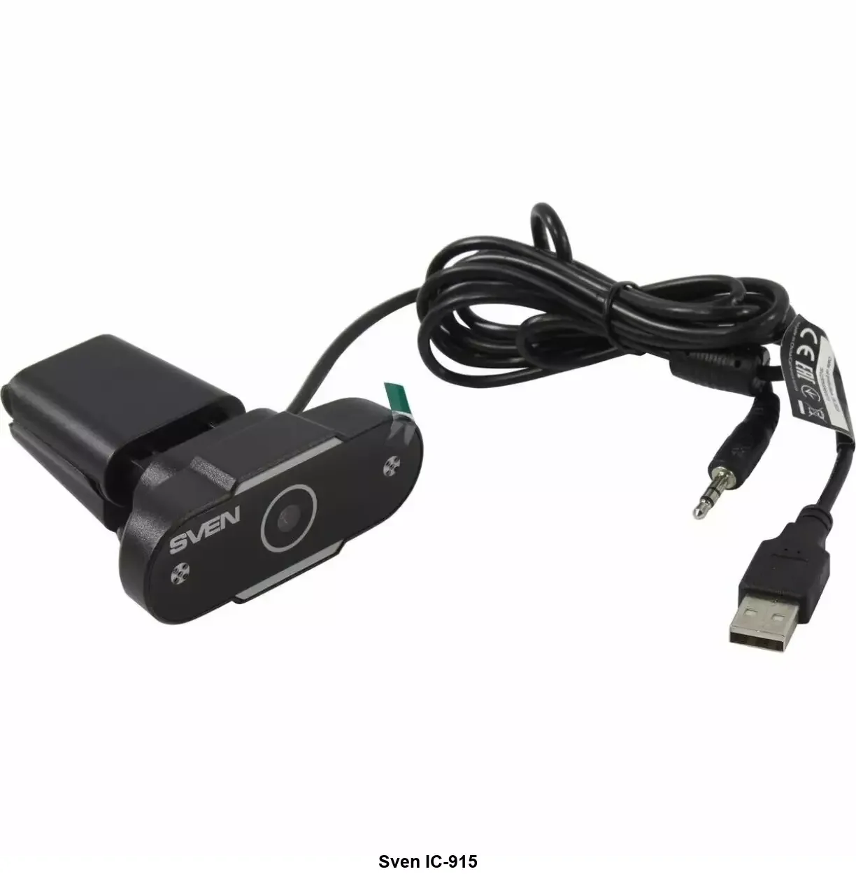 SVEN Веб-камера IC-915 (1 МП, 30 к/с, HD ready, мик. 3,5мм,  блист)