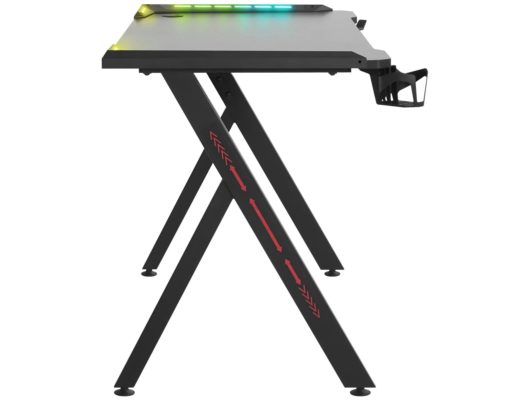 Defender Игровой стол Extreme RGB,подвес кружки+гарн.,черн.