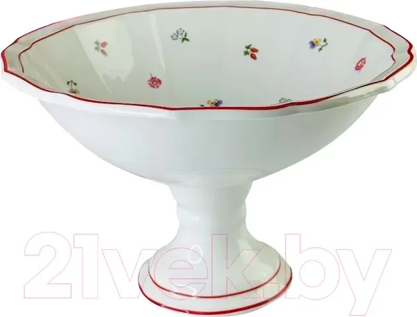 205-278 Фруктовница 30,5см ГОДЖИ на ножке в под.уп.(х4)Фарфор