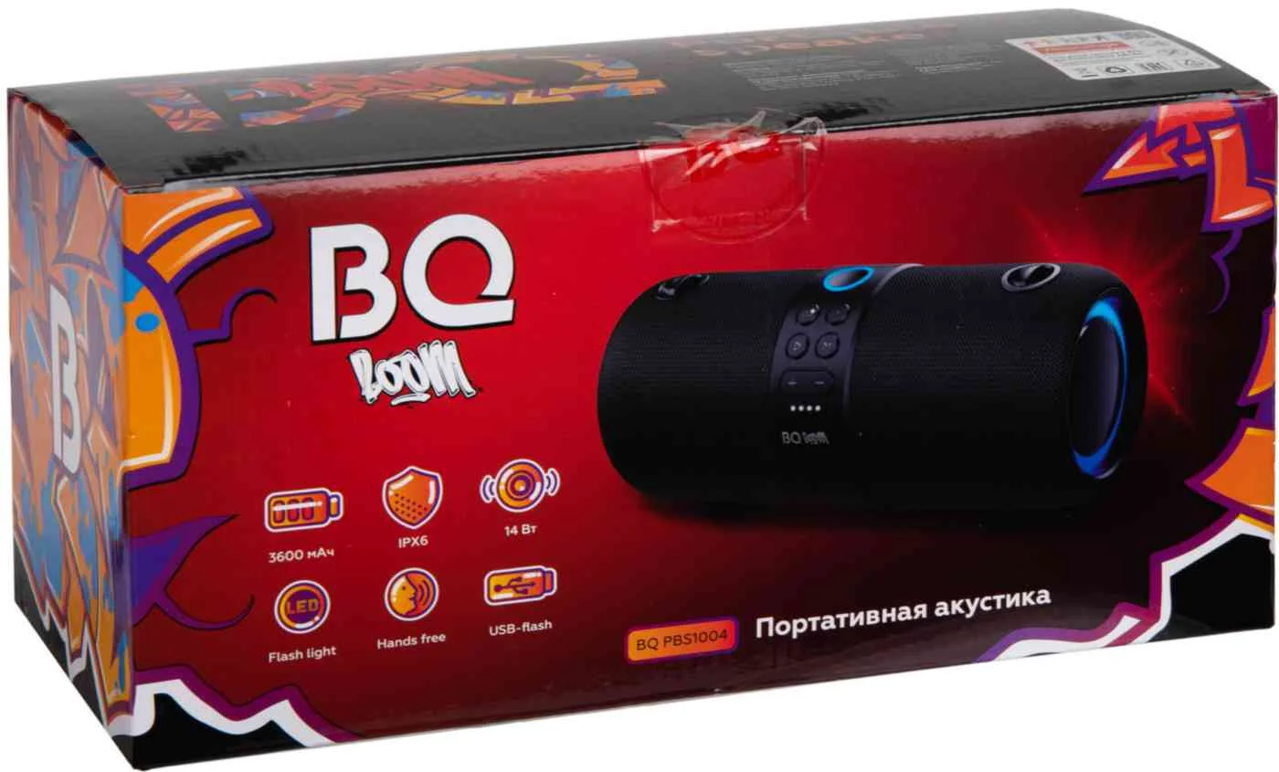 Портативная акустика BQ PBS1004 черный 14 Вт