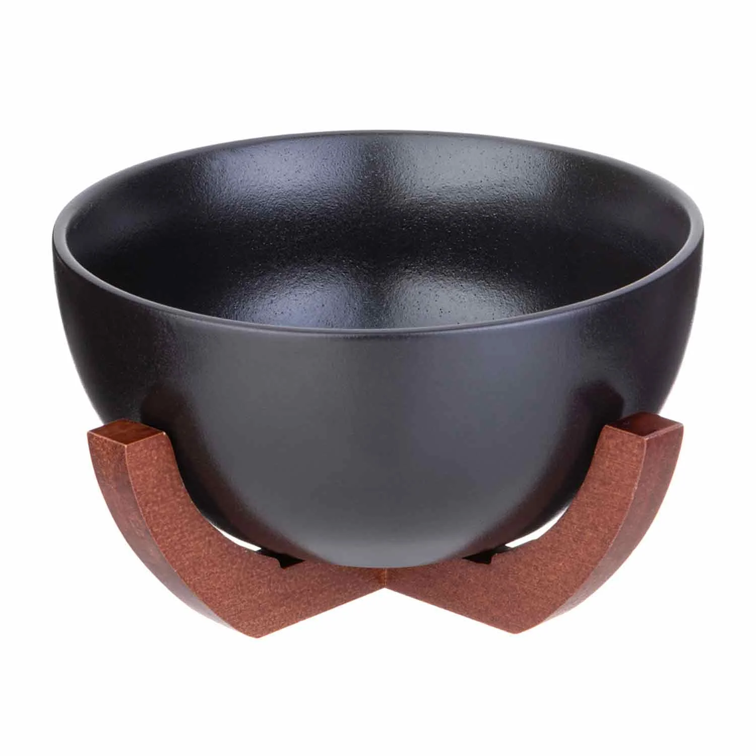 САЛАТНИК LEFARD "NATIVE" 18*20,5*10,5 СМ 1400 МЛ ЧЕРНЫЙ НА ДЕРЕВ. ПОДСТАВКЕ (КОР=12ШТ.)