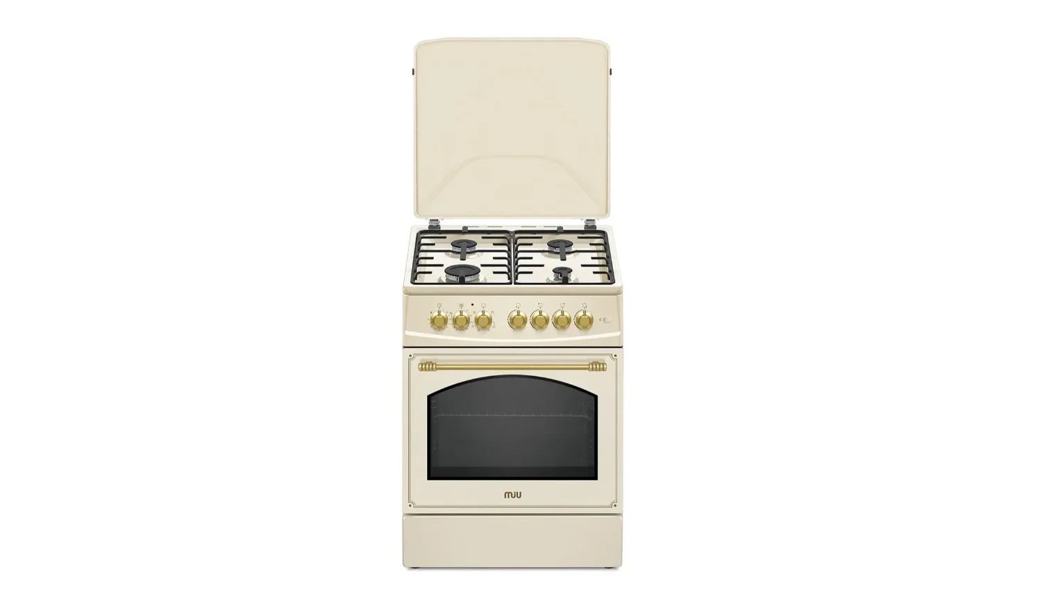 Плита комбинированная MIU Granma 61 LUX бежевая 59.8х86х63.5 см (газ кон. 70 л конвекция,Дисплей)