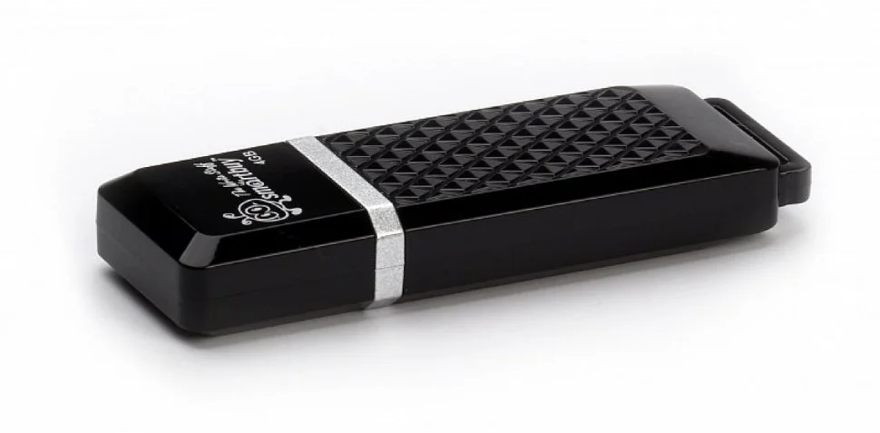 Флешка USB Smartbuy Quartz black (SB8GBQZ-K), 8Gb, USB 2.0, R/W 15/5, черный