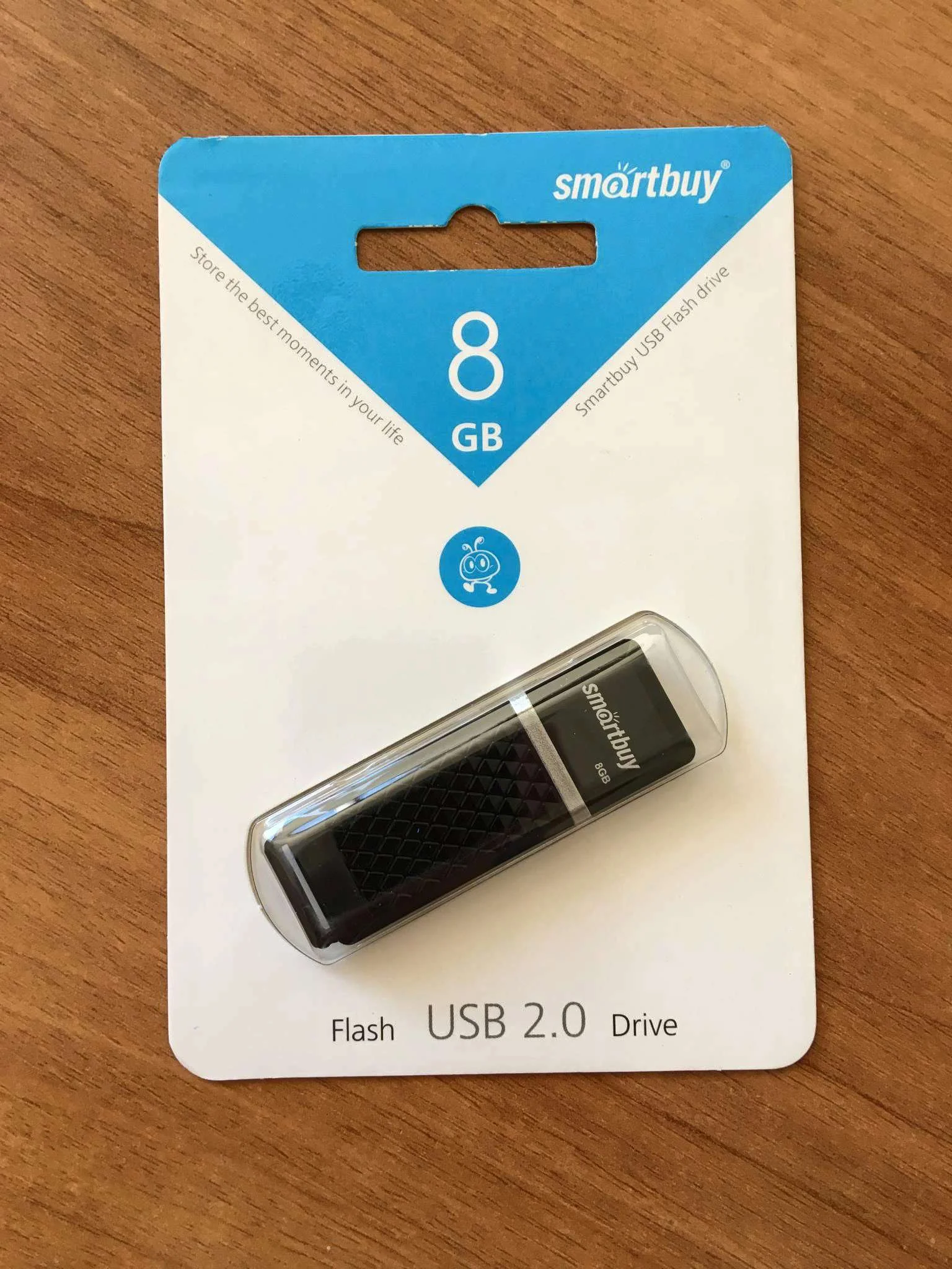 Флешка USB Smartbuy Quartz black (SB8GBQZ-K), 8Gb, USB 2.0, R/W 15/5, черный