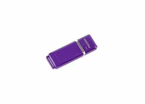 Флешка USB Smartbuy Quartz Violet (SB16 GbQZ-V), 16Gb, USB 2.0, R/W 25/15, фиолетовый