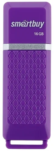 Флешка USB Smartbuy Quartz Violet (SB16 GbQZ-V), 16Gb, USB 2.0, R/W 25/15, фиолетовый