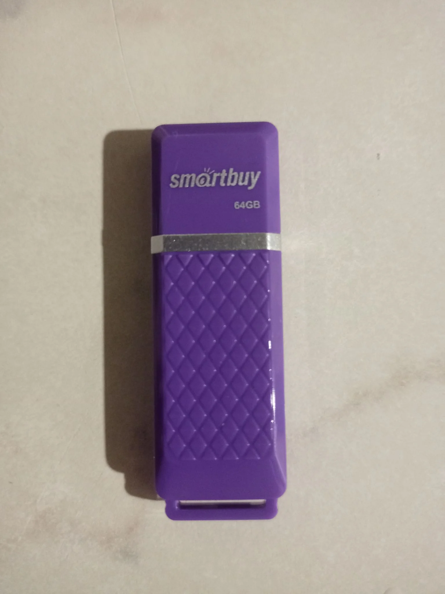 Флешка USB Smartbuy Quartz Violet (SB64GBQZ-V), 64Gb, USB 2.0, R/W 25/15, фиолетовый