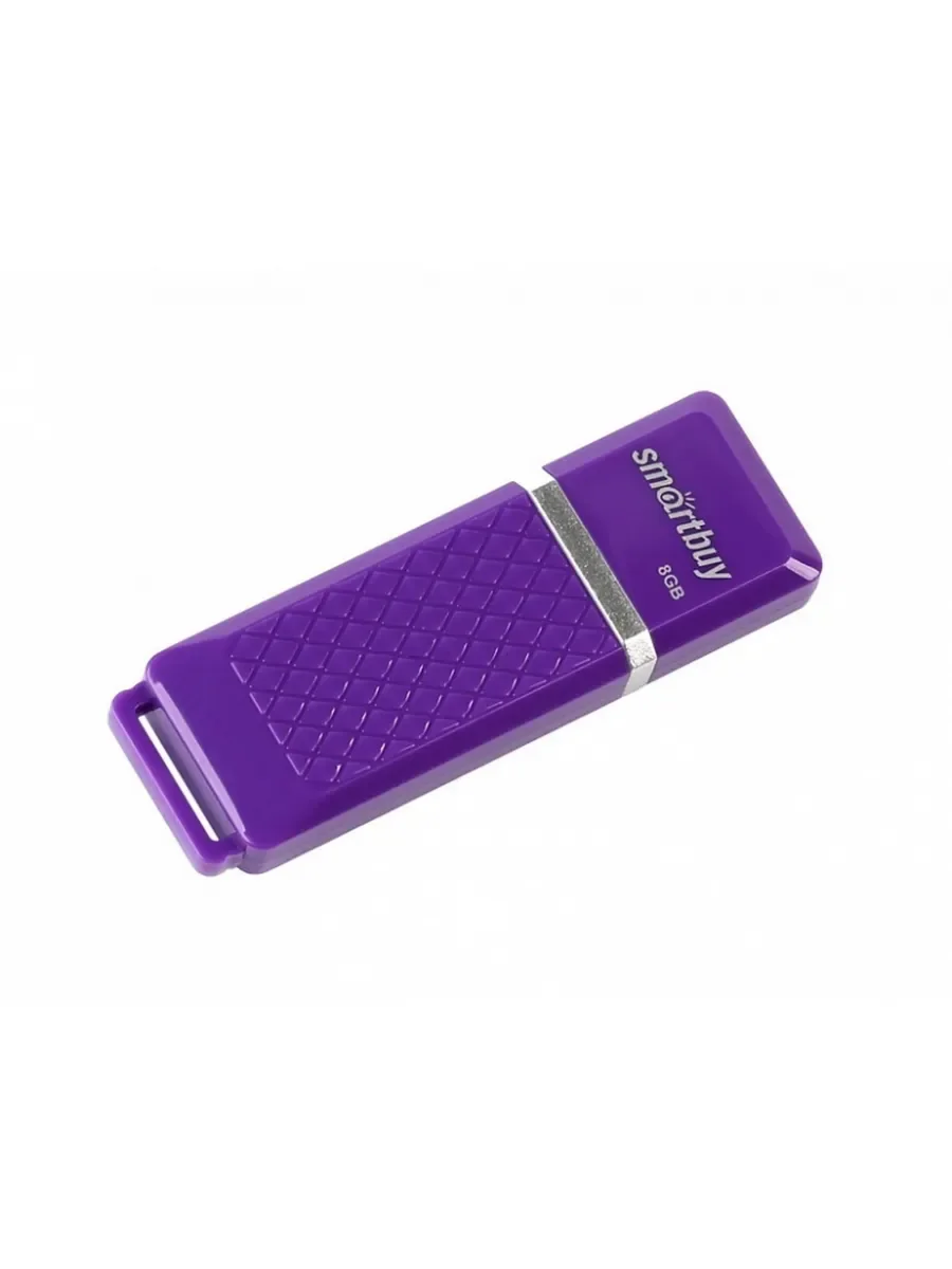 Флешка USB Smartbuy Quartz Violet (SB8GbQZ-V), 8Gb, USB 2.0, R/W 15/5, фиолетовый