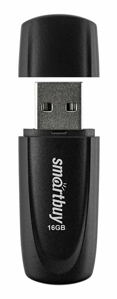 Флешка USB Smartbuy Scout black (SB016Gb2SCK), 16Gb, USB 2.0, R/W 15/8, черный