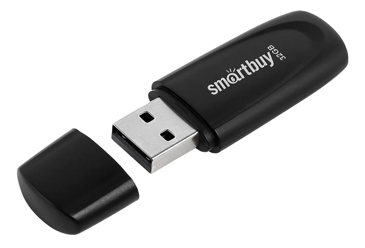 Флешка USB Smartbuy Scout Black (SB032Gb2SCK), 32Gb, USB 2.0, R/W 13/8, черный