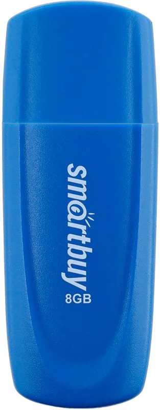 Флешка USB Smartbuy Scout Blue (SB008Gb2SCB), 8Gb, USB 2.0, R/W 15/8, синий