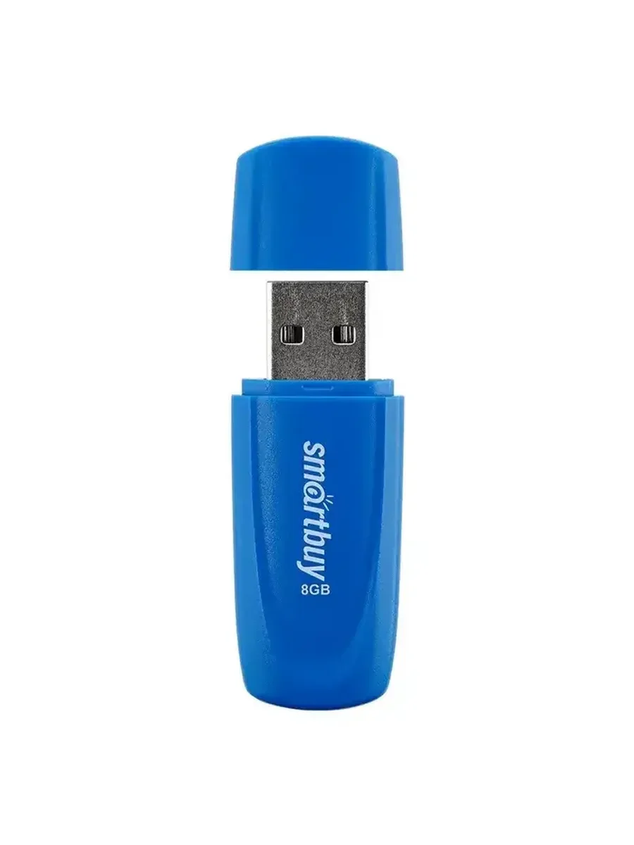 Флешка USB Smartbuy Scout Blue (SB032Gb2SCB), 32Gb, USB 2.0, R/W 13/8, синий