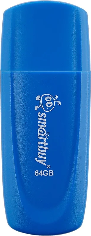 Флешка USB Smartbuy Scout Blue (SB064Gb2SCB), 64Gb, USB 2.0, R/W 15/8, синий