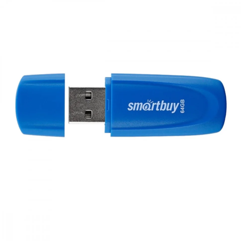 Флешка USB Smartbuy Scout Blue (SB064Gb2SCB), 64Gb, USB 2.0, R/W 15/8, синий