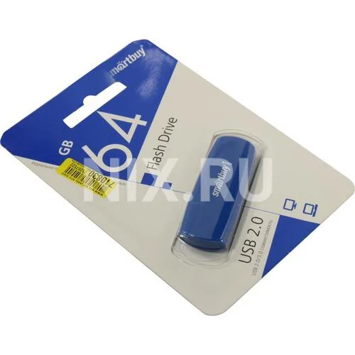 Флешка USB Smartbuy Scout Blue (SB064Gb2SCB), 64Gb, USB 2.0, R/W 15/8, синий