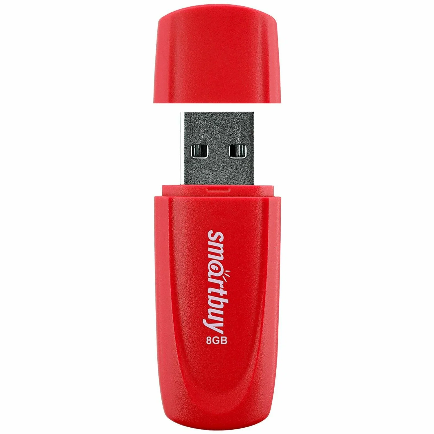 Флешка USB Smartbuy Scout Red (SB008 Gb2SCR), 8Gb, USB 2.0, R/W 15/8, красный