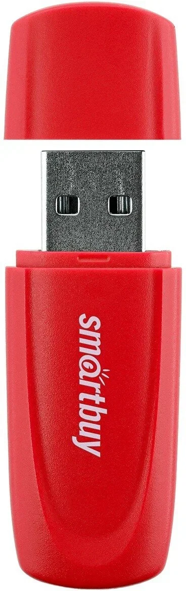 Флешка USB Smartbuy Scout Red (SB016Gb2SCR), 16Gb, USB 2.0, R/W 15/8, красный