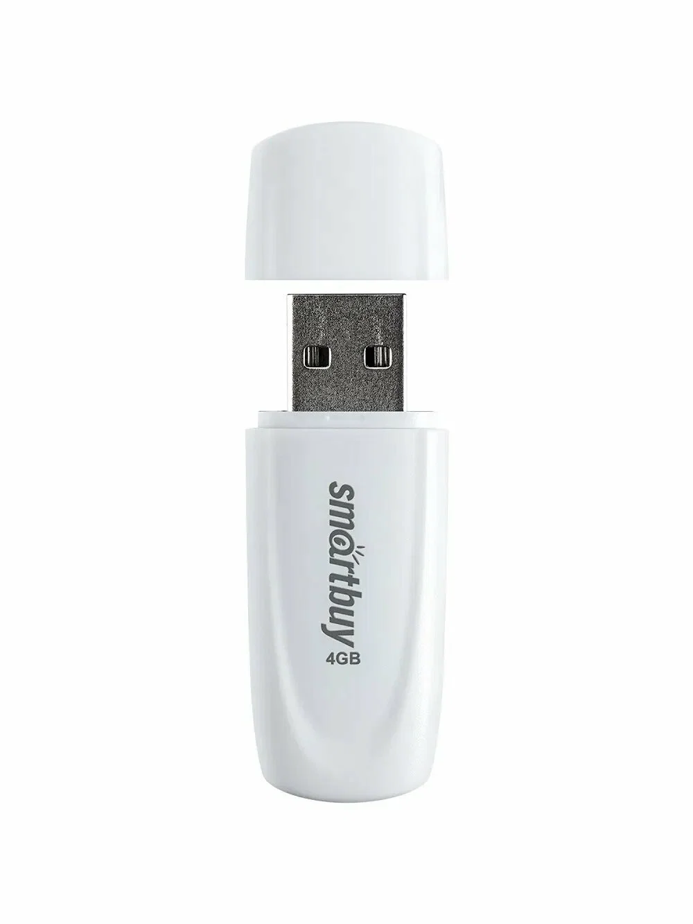 Флешка USB Smartbuy Scout White (SB004Gb2SCW), 4Gb, USB 2.0, R/W 12/5, белый