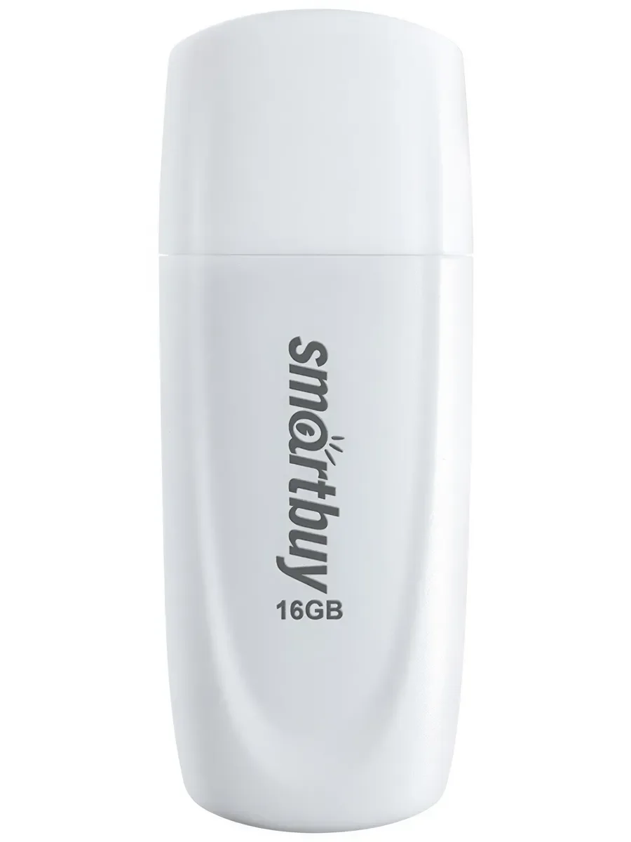 Флешка USB Smartbuy Scout White (SB016 Gb2SCW), 16Gb, USB 2.0, R/W 15/8, белый