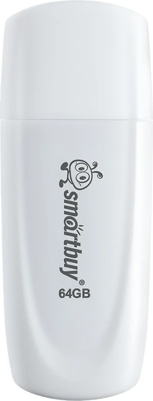 Флешка USB Smartbuy Scout White (SB064Gb2SCW), 64Gb, USB 2.0, R/W 15/8, белый