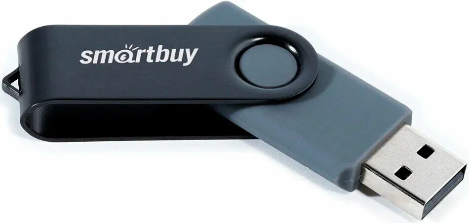 Флешка USB Smartbuy Twist Black (SB016Gb2TWK), 16Gb, USB 2.0, R/W 15/5, черный