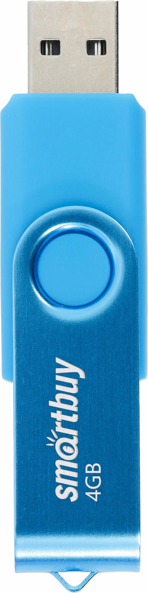 Флешка USB Smartbuy Twist Blue (SB004 Gb2TWB), 4 Gb, USB 2.0, R/W 10/7, синий