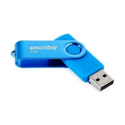 Флешка USB Smartbuy Twist Blue (SB004 Gb2TWB), 4 Gb, USB 2.0, R/W 10/7, синий
