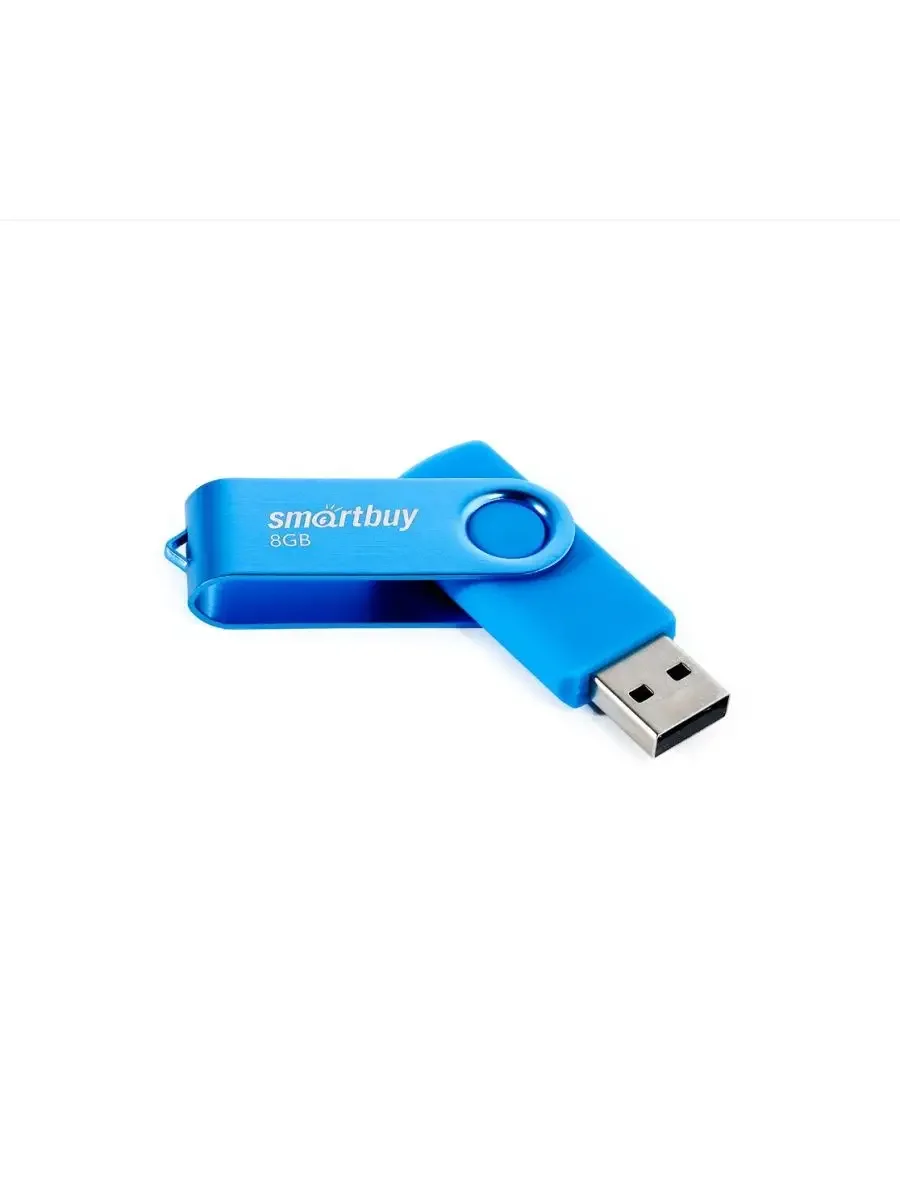 Флешка USB Smartbuy Twist Blue (SB008Gb2TWB), 8Gb, USB 2.0, R/W 15/5, синий
