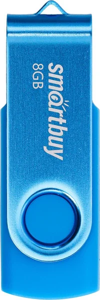 Флешка USB Smartbuy Twist Blue (SB008Gb2TWB), 8Gb, USB 2.0, R/W 15/5, синий