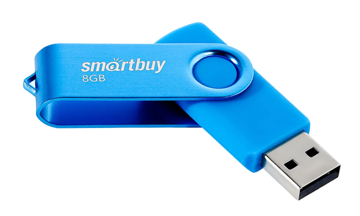 Флешка USB Smartbuy Twist blue (SB016Gb2TWB), 16Gb, USB 2.0, R/W 15/10, синий